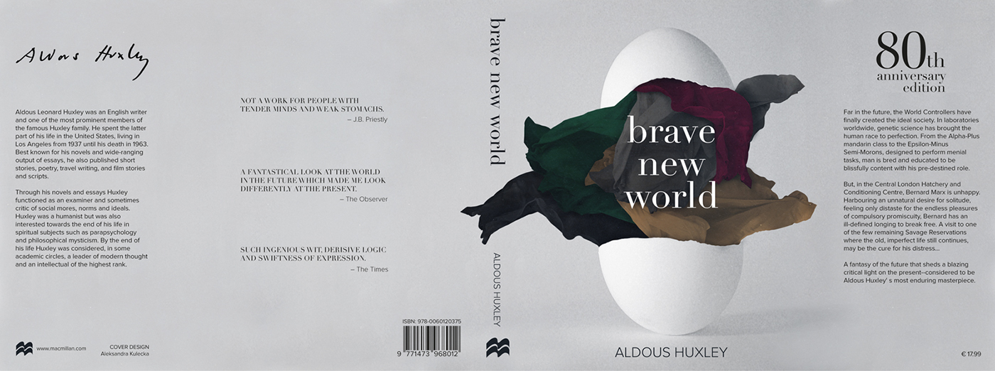 brave new world Aldous Huxley book cover book jacket cover jacket egg