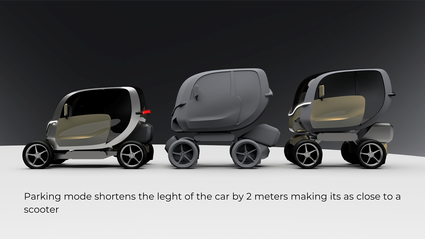 exterior design microcar car design automotive   transportation concept family Alias Modeling 3D Claymodel