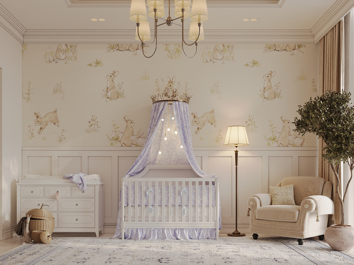 kids baby children babyroom Interior kidsroom visualization interior design  corona CGI