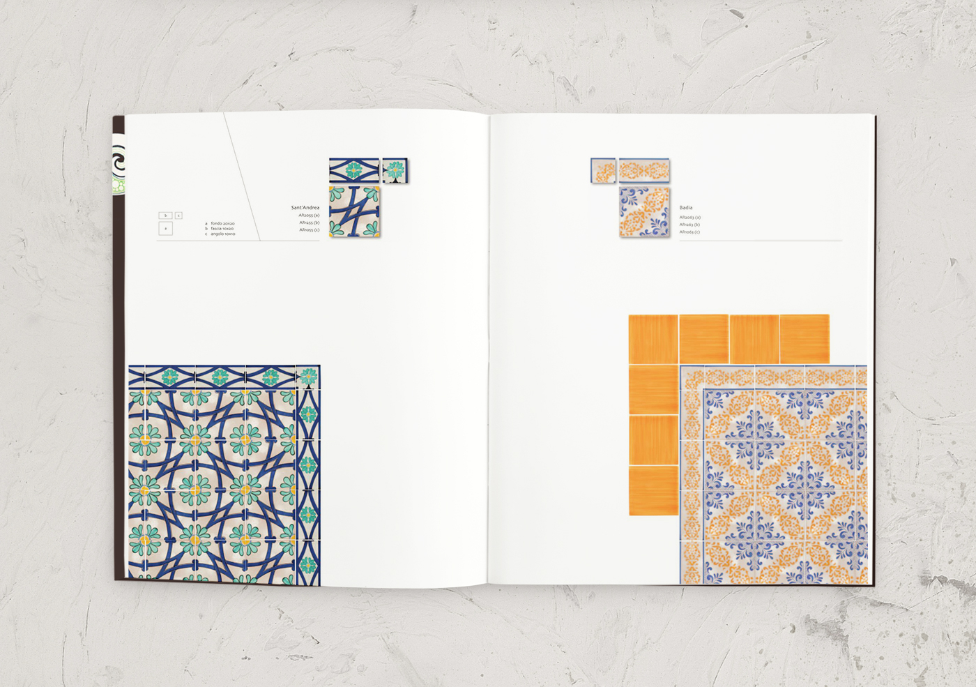 editorial tiles caramic White lines geometric print Layout Catalogue catalogo