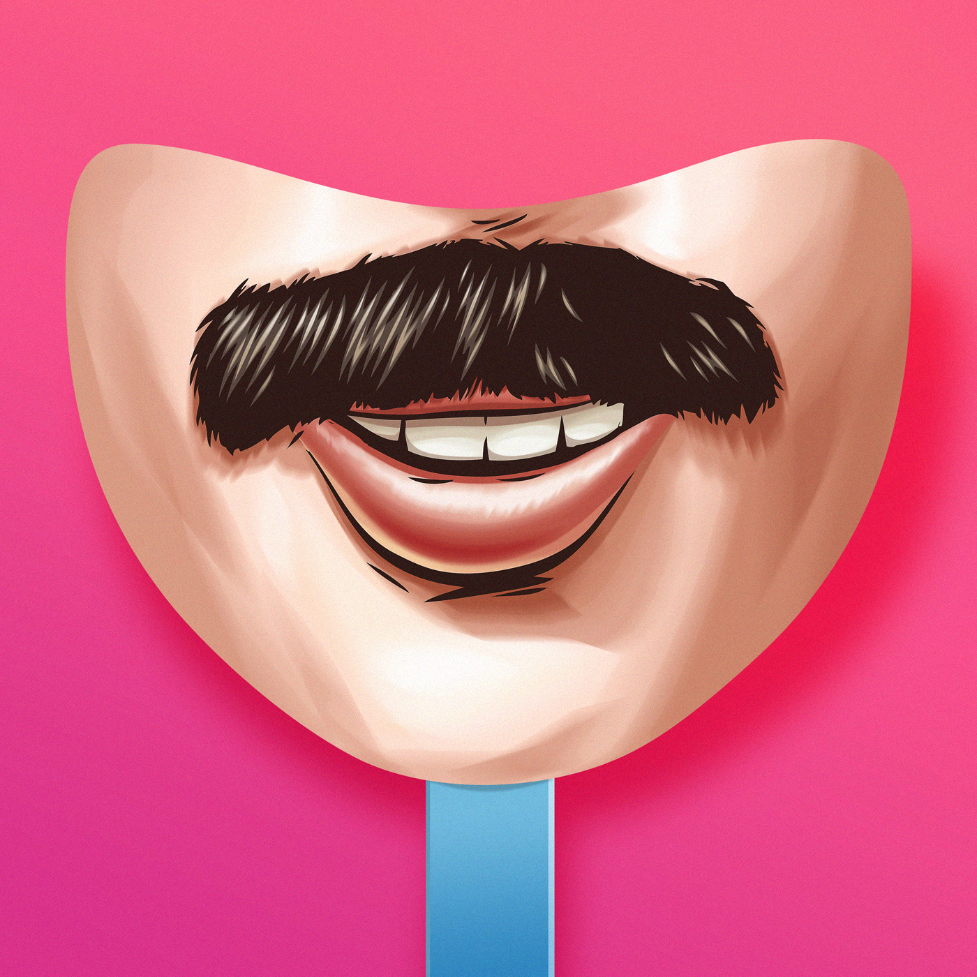 Mouth smile music boca Pop Art comics cartoon Odontologia dentista ad