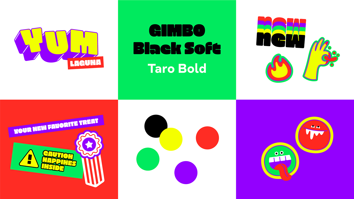 brand branding  colorful delicious design system funny logo vibrant yum yummy