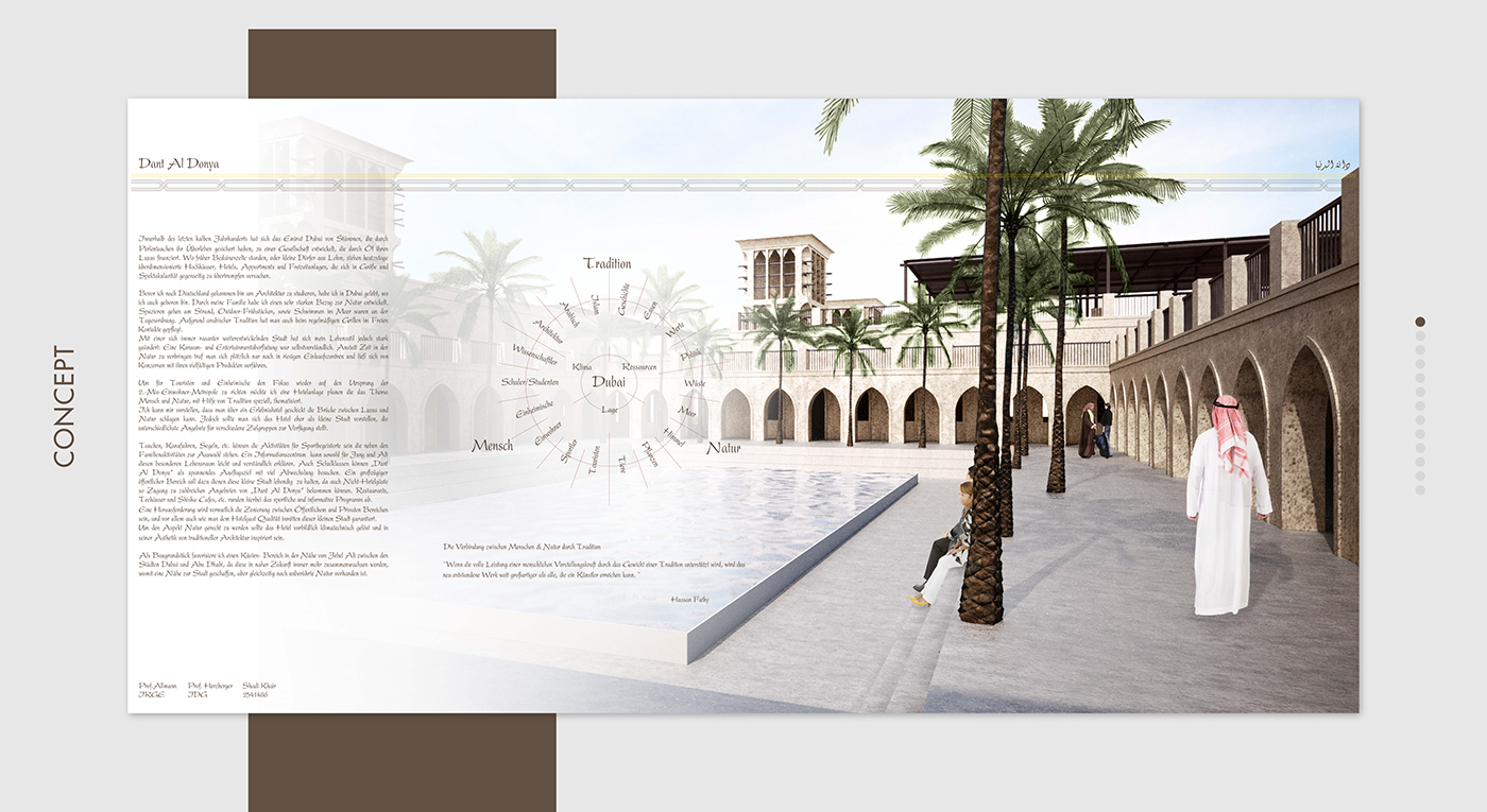 dubai cultural building complex hotel Residence desert oriental resort plans