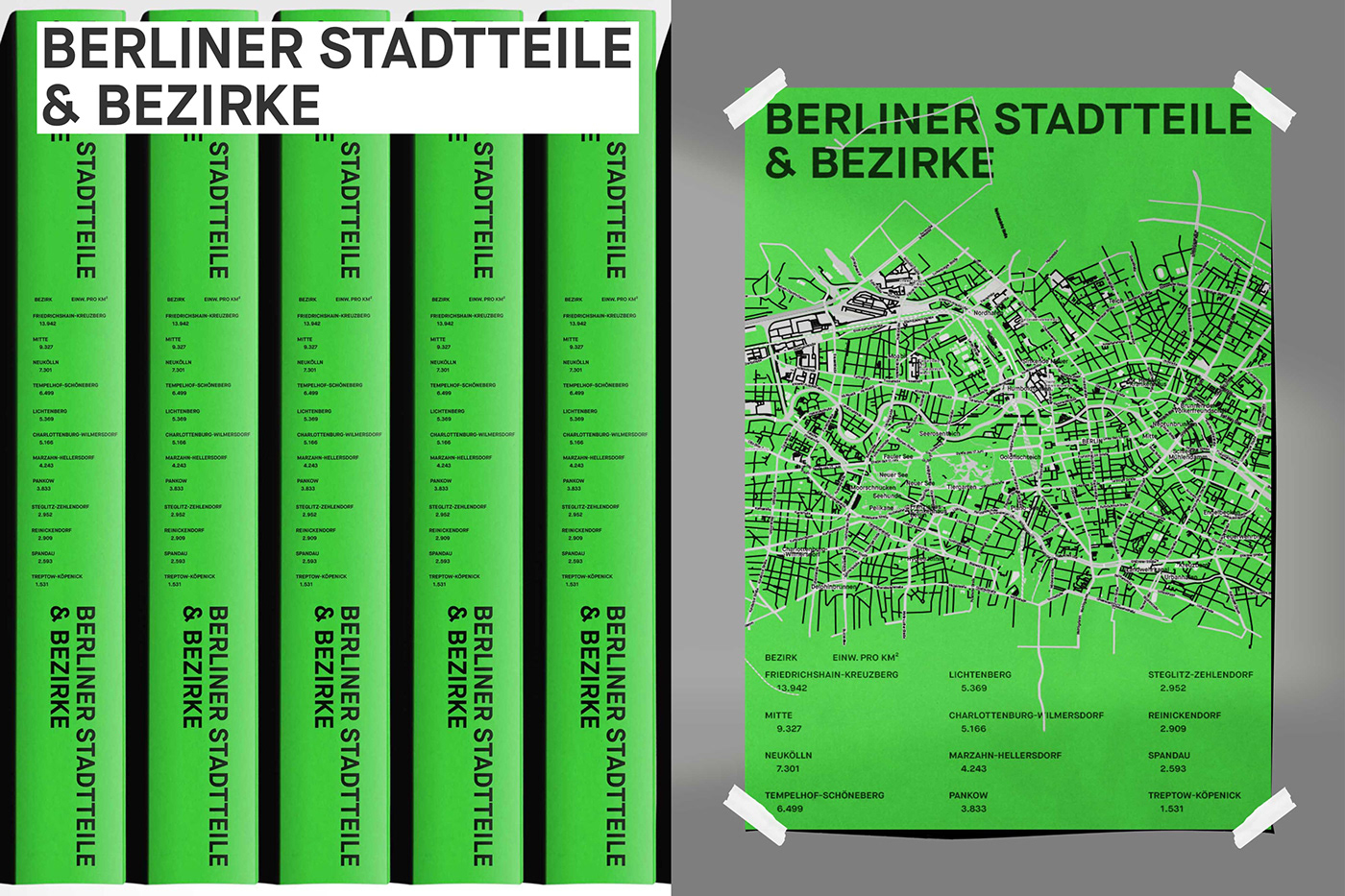 Berliner Stadtteile bezirk bezirke publication berlin editorial book design Grafik Design