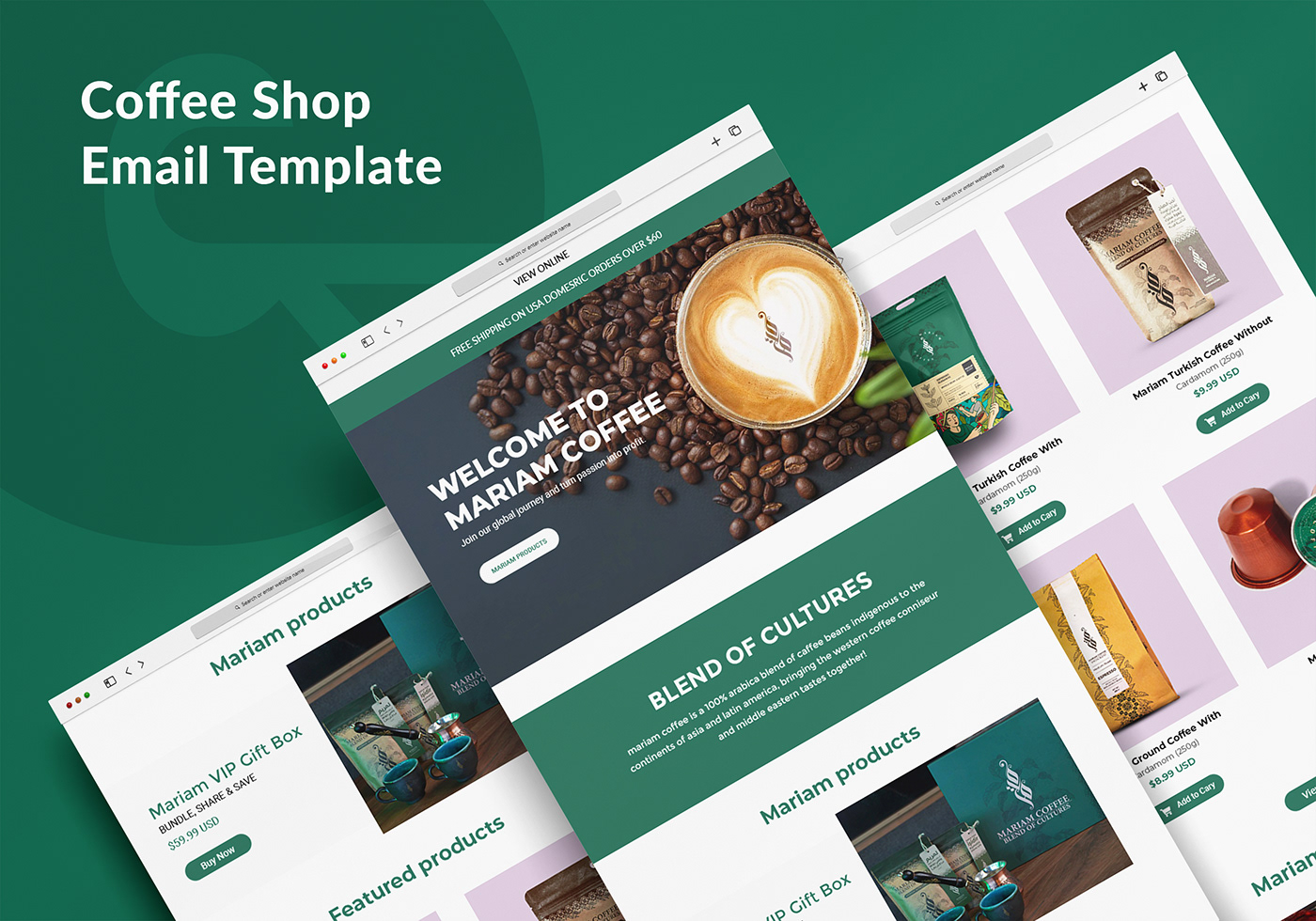 Coffee Shop Email Template Design & Develop
