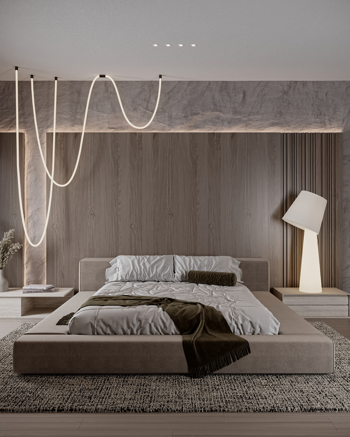 Japandi interior minimal interior design  CGI archviz corona bedroom bedroom design simple design Luxury Design