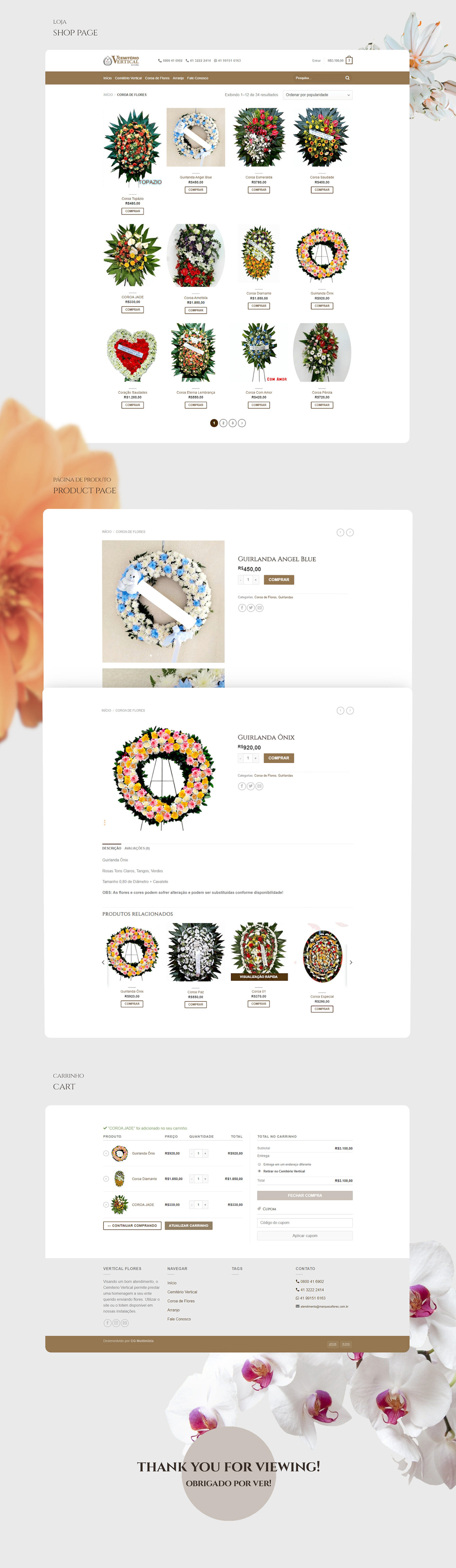 Carlos Ferreira cemiterio vertical CG Multimídia floral Web Design  Website wordpress
