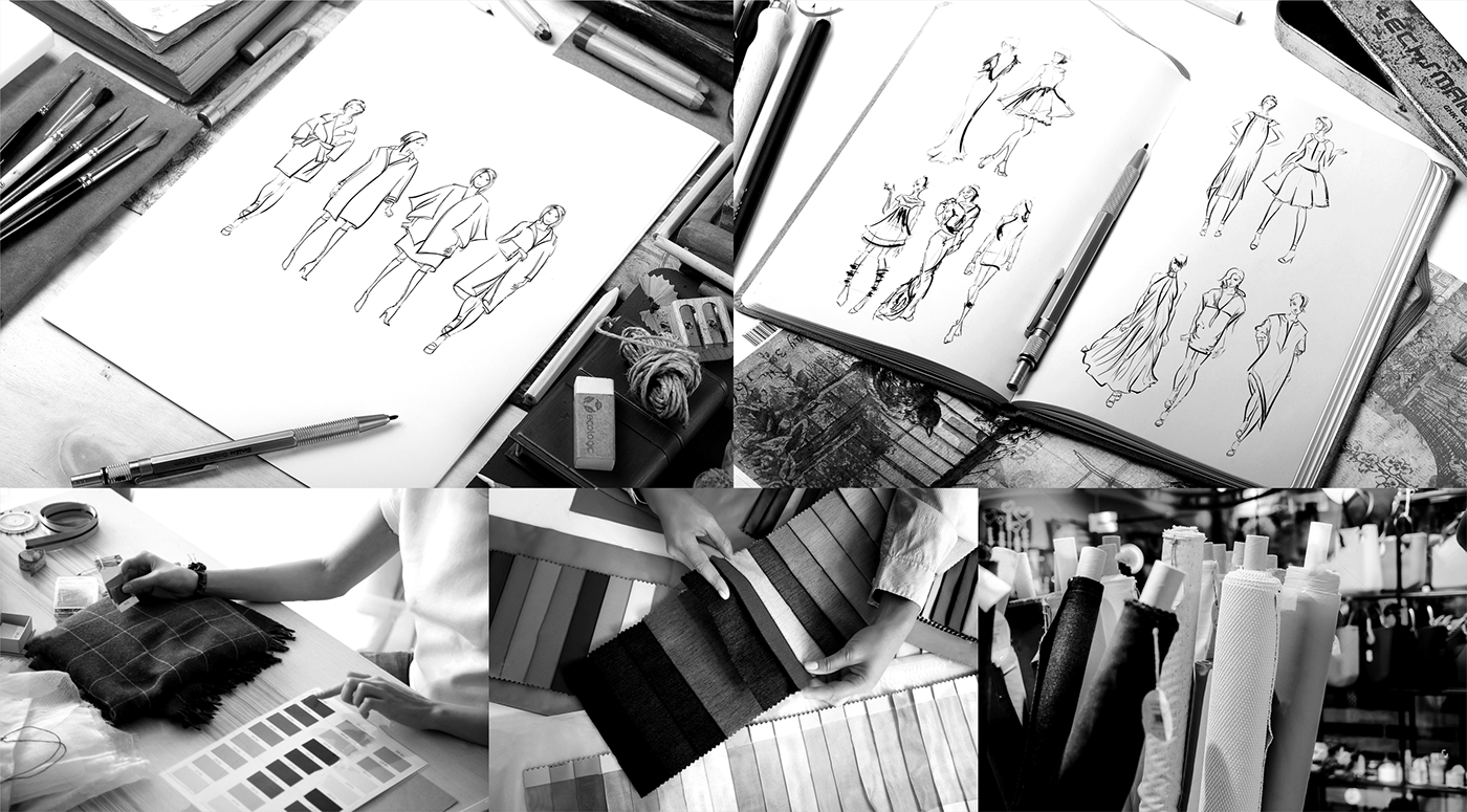 atelier cb fabric logo monogram Logotype Needle plexus seamstress Workshop