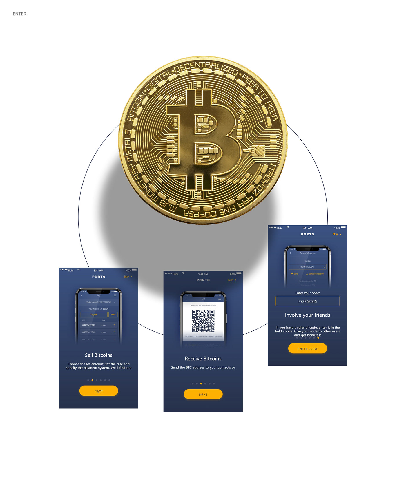 app coin bitcoin WALLET crypto exchange mobile app UI ux