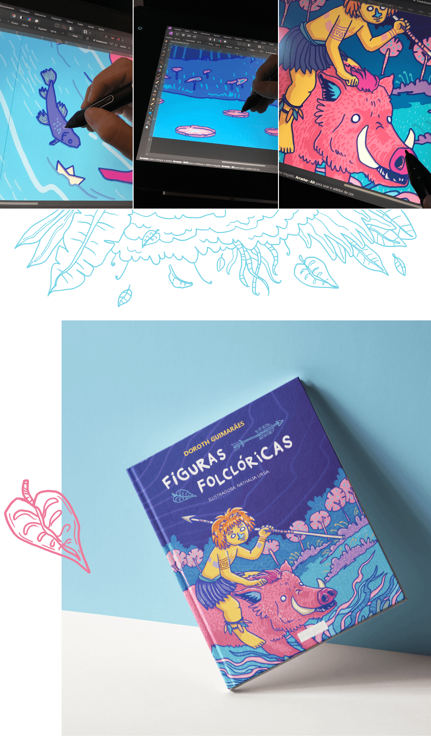 folclore folclore brasileiro livro infantil childbook bookcoverdesign Brazil brazilian design diagramação mistico livro ilustrado