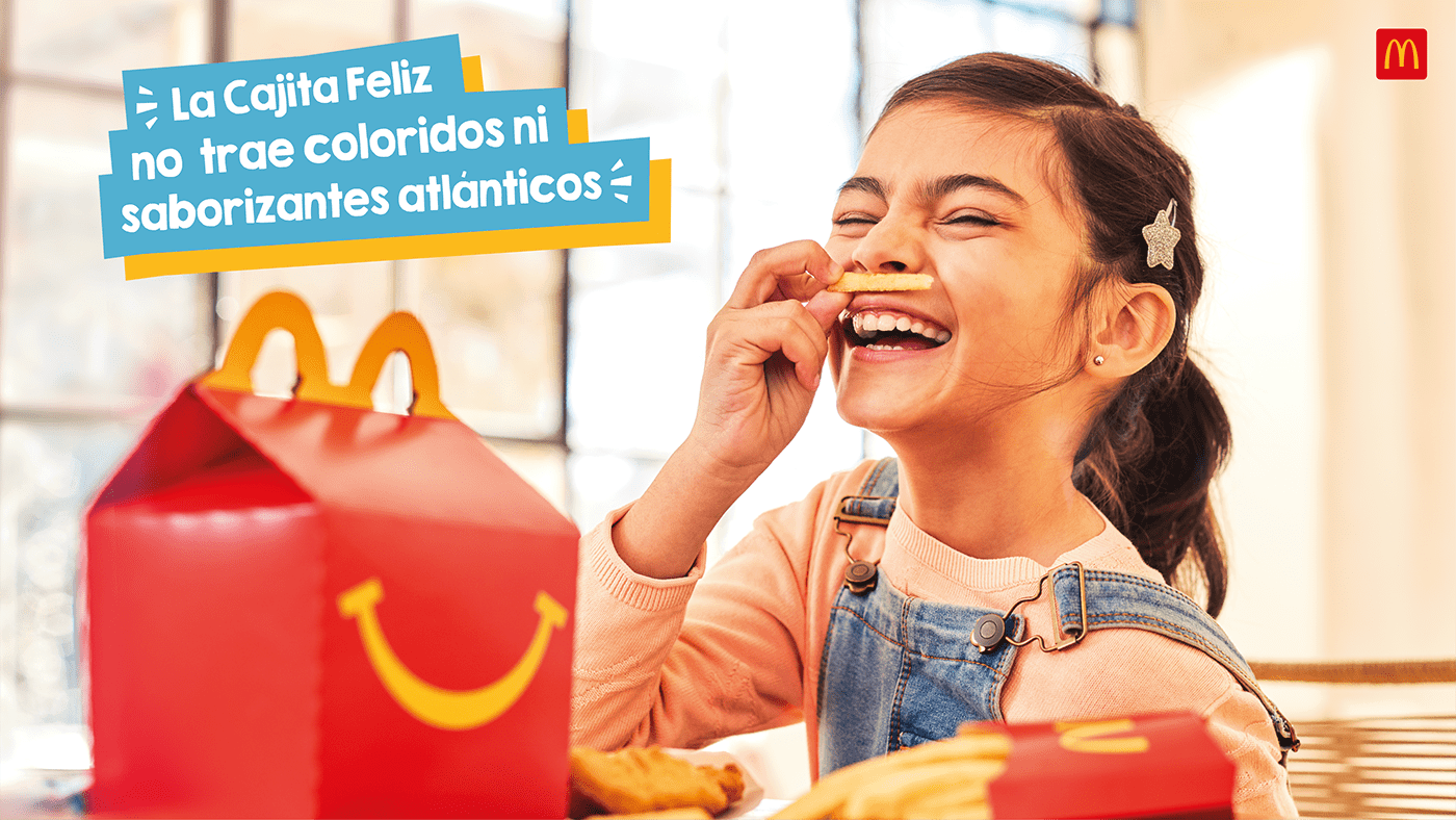 cajitafeliz Food  grafica happymeal kids McDonalds niños papas publicidad saludable