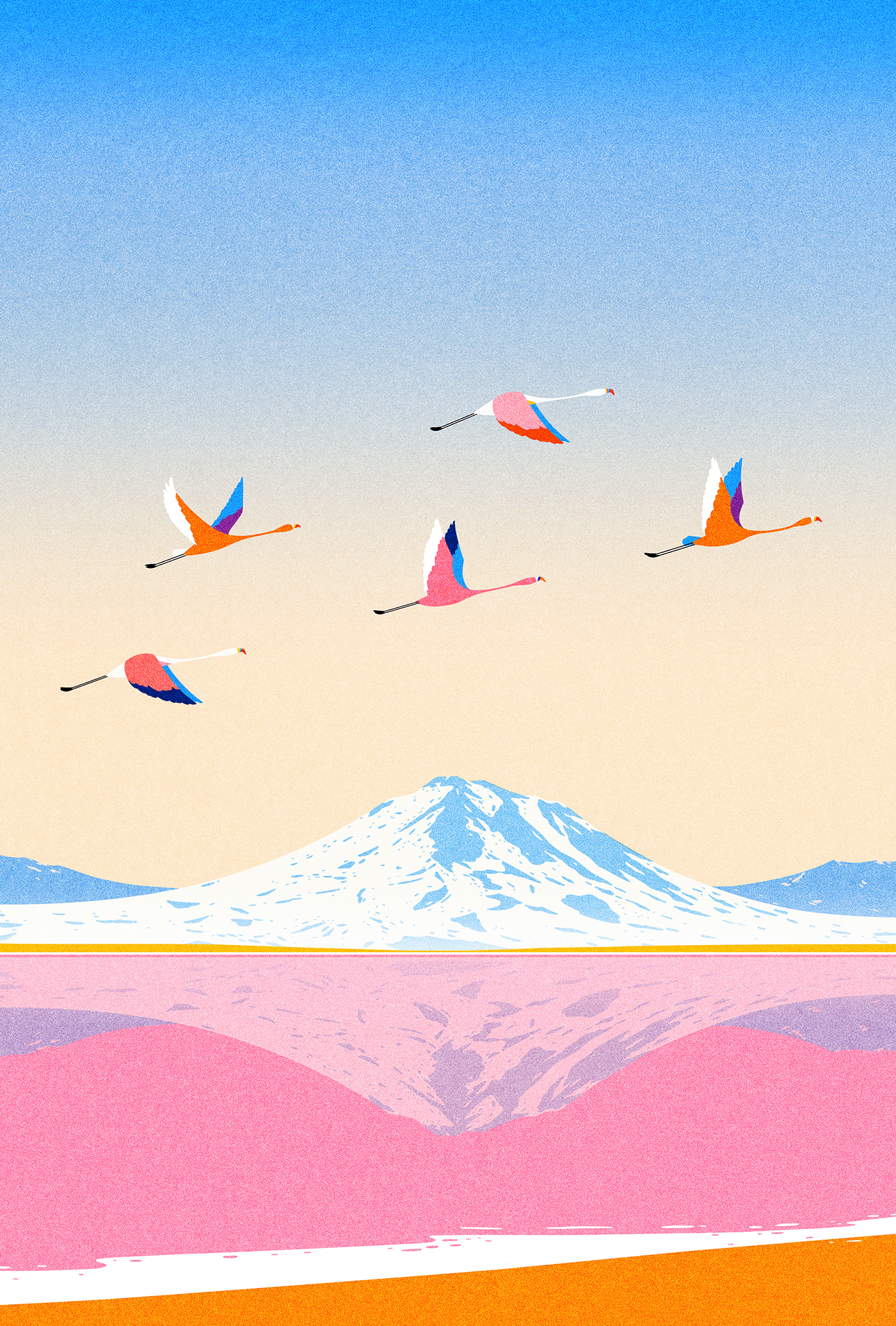 voyage Travel Landscape ILLUSTRATION  paysage Nature mountains illustrations posters japan