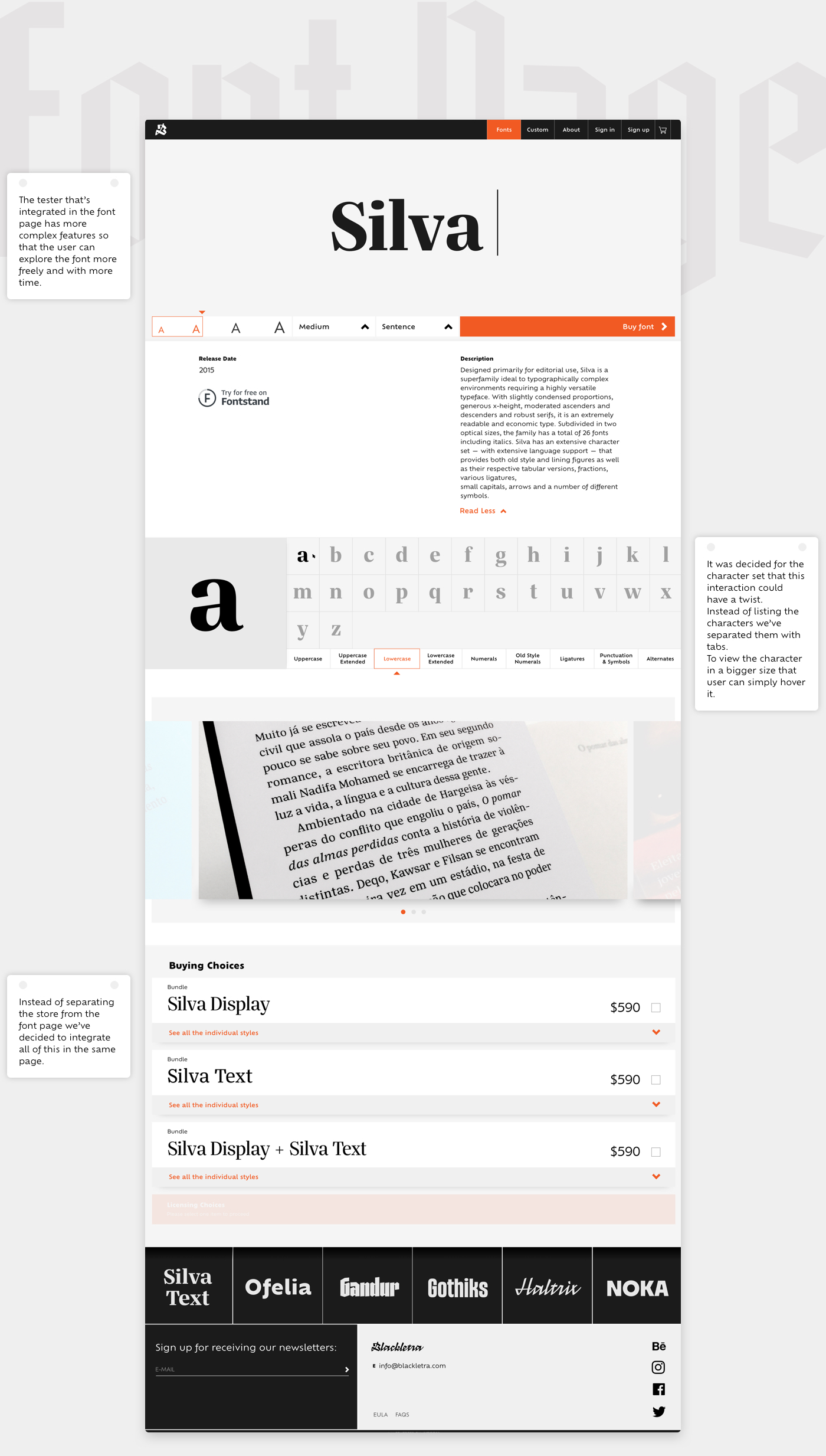 typography   Website foundry webstore interaction UI ux user experience Interface font