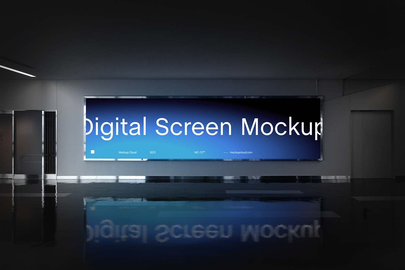 Digital Screen Advertising Mockup