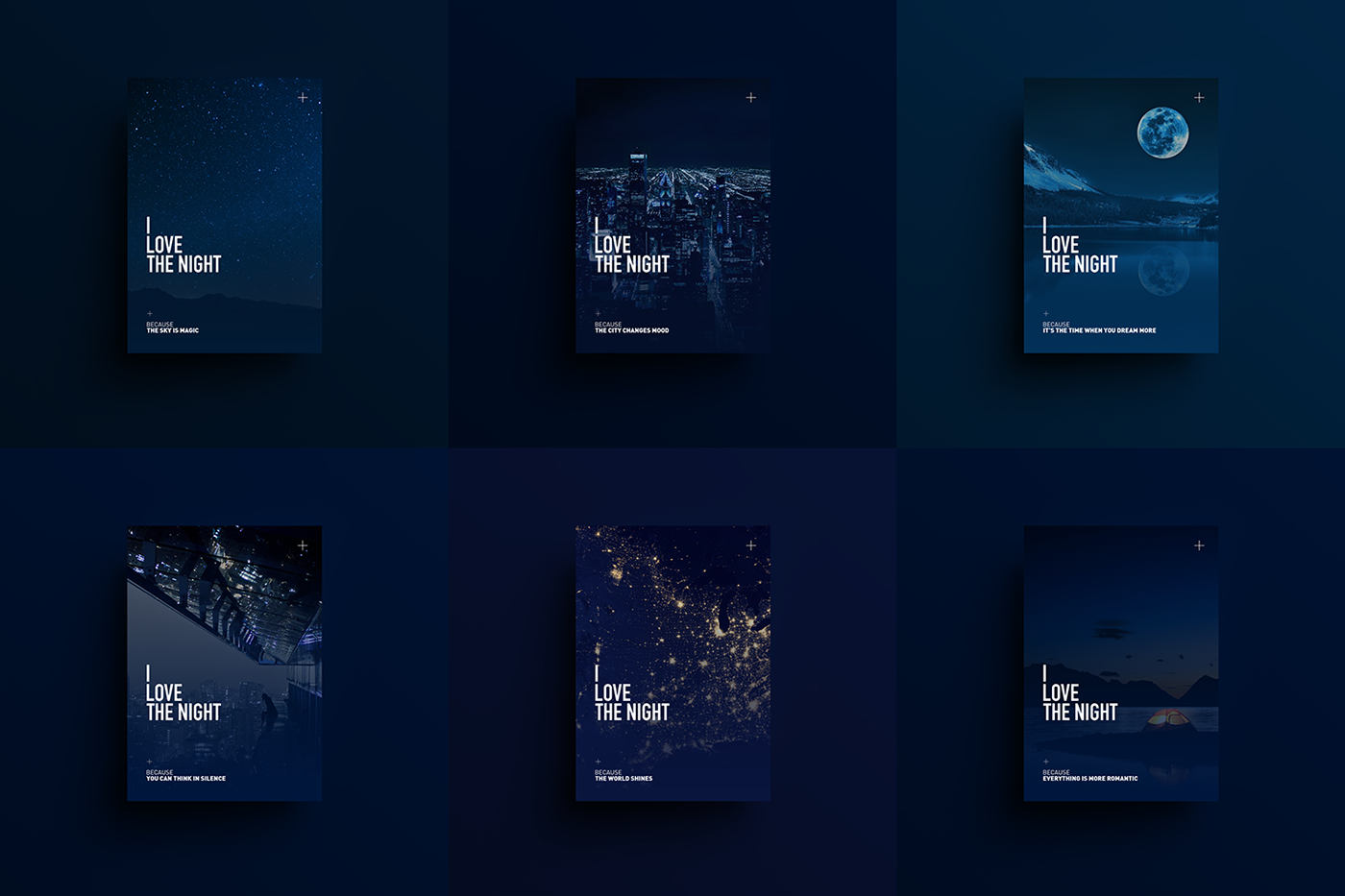 Adobe Portfolio design minimal poster Layout graphics night Shades gradient designer city