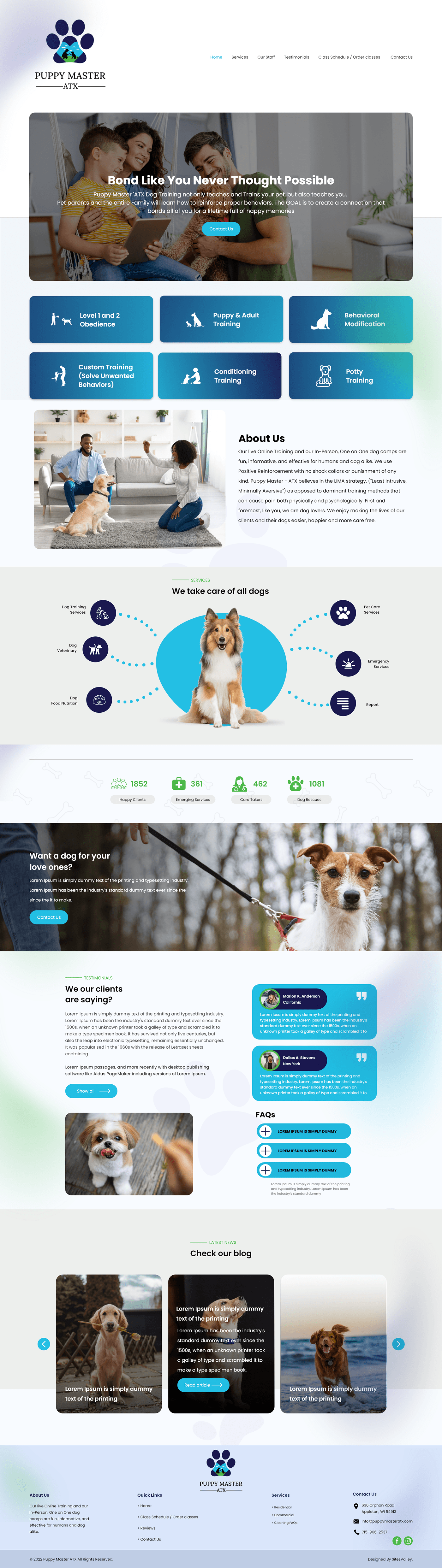 Figma UI/UX user interface user experience landing page Web Design  puppy Pet Website design