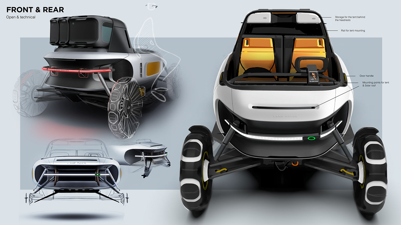 design Land Rover cardesign transportationdesign Offroad Nature sketch UID thesis adventure