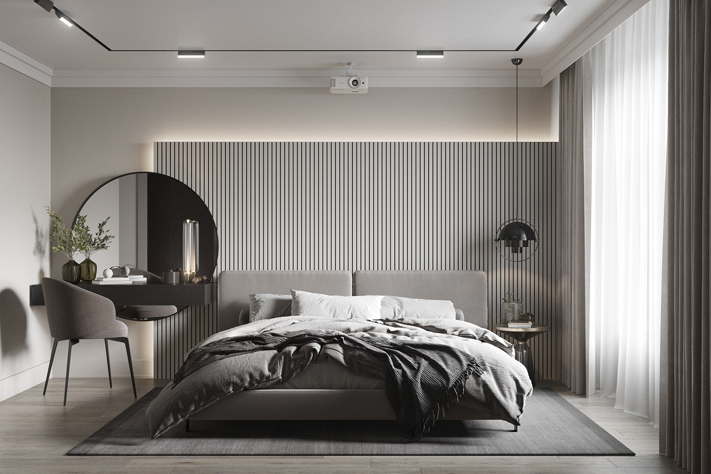 3D archiviz bedroom corona render  design Interior Render visualization