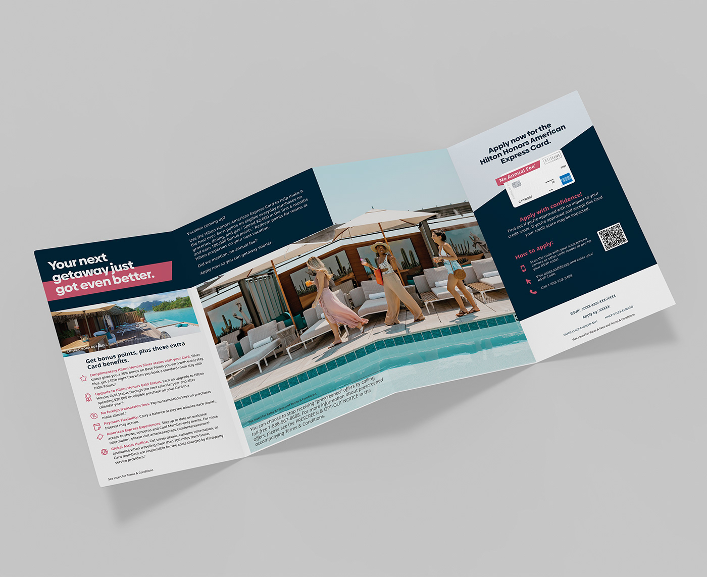 direct mailer brochure print Advertising  Layout marketing   graphic design  Travel credit card InDesign