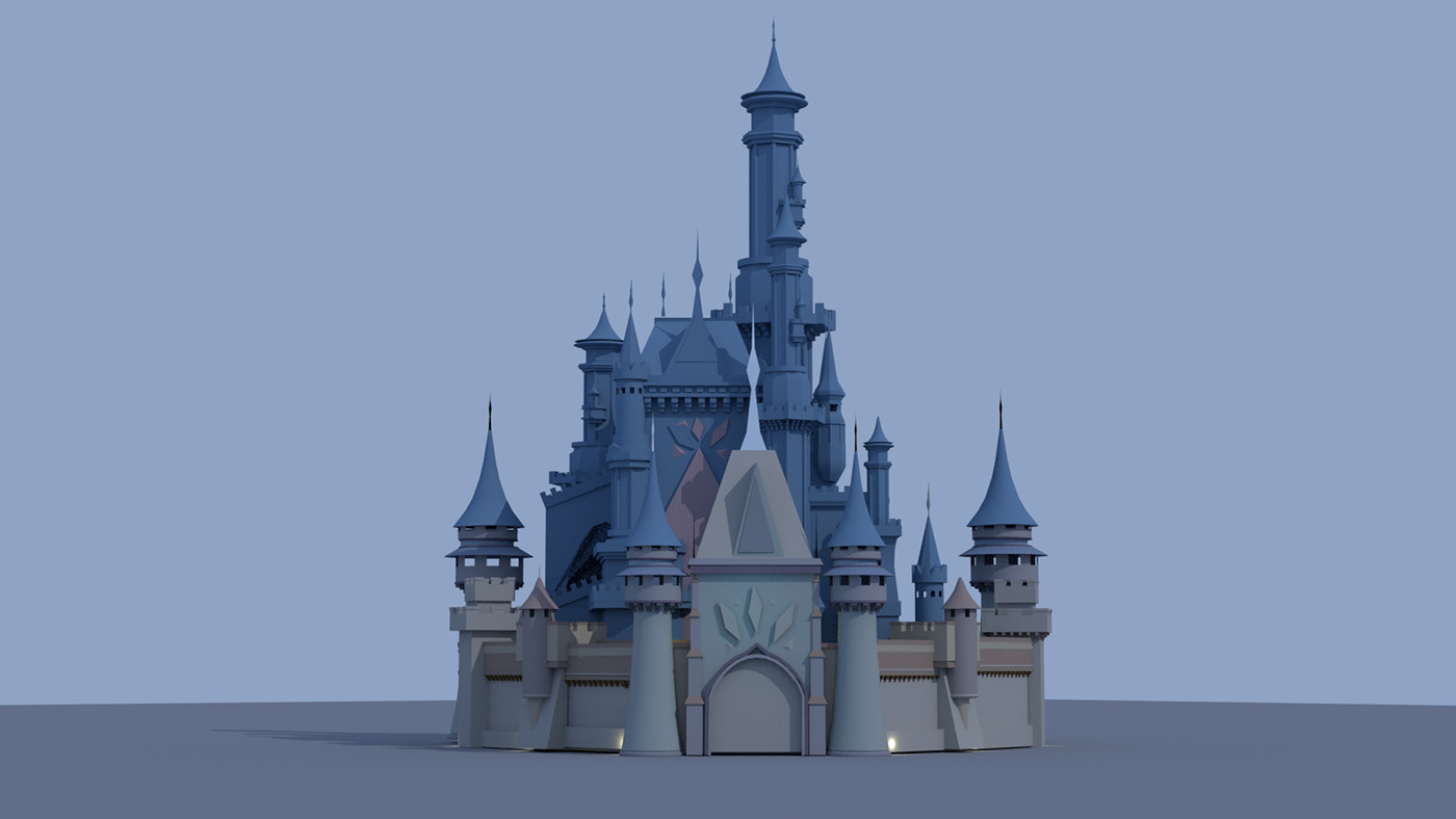 Castle 3D modeling digitalart
