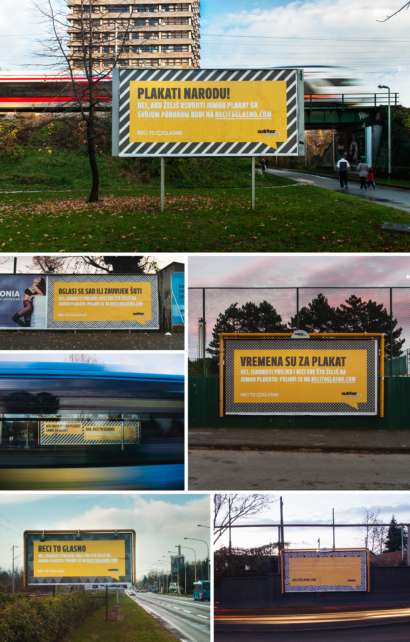 Reci to glasno natjecaj Outdoor billboard plakat Croatia hrvatska online offline