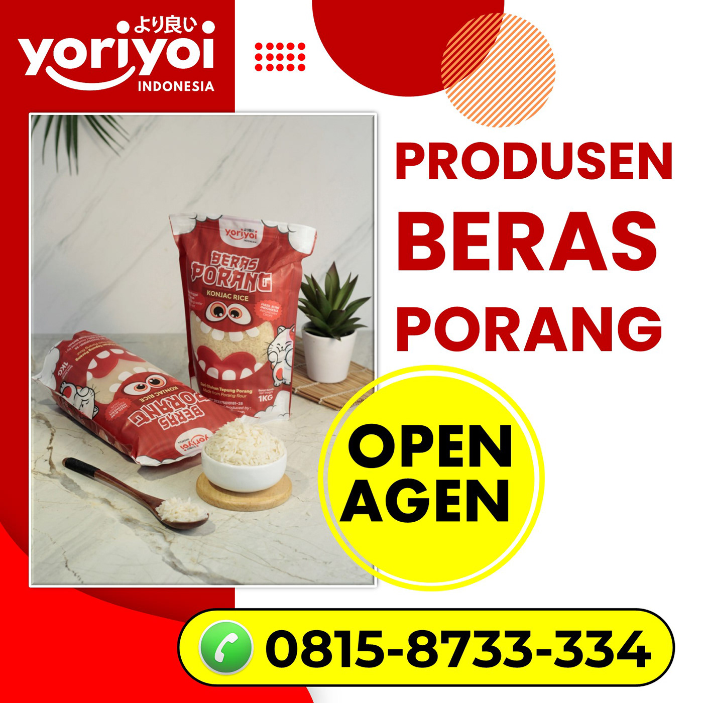 Distributor Beras Konjac Palembang, Hub 0815-8733-334
