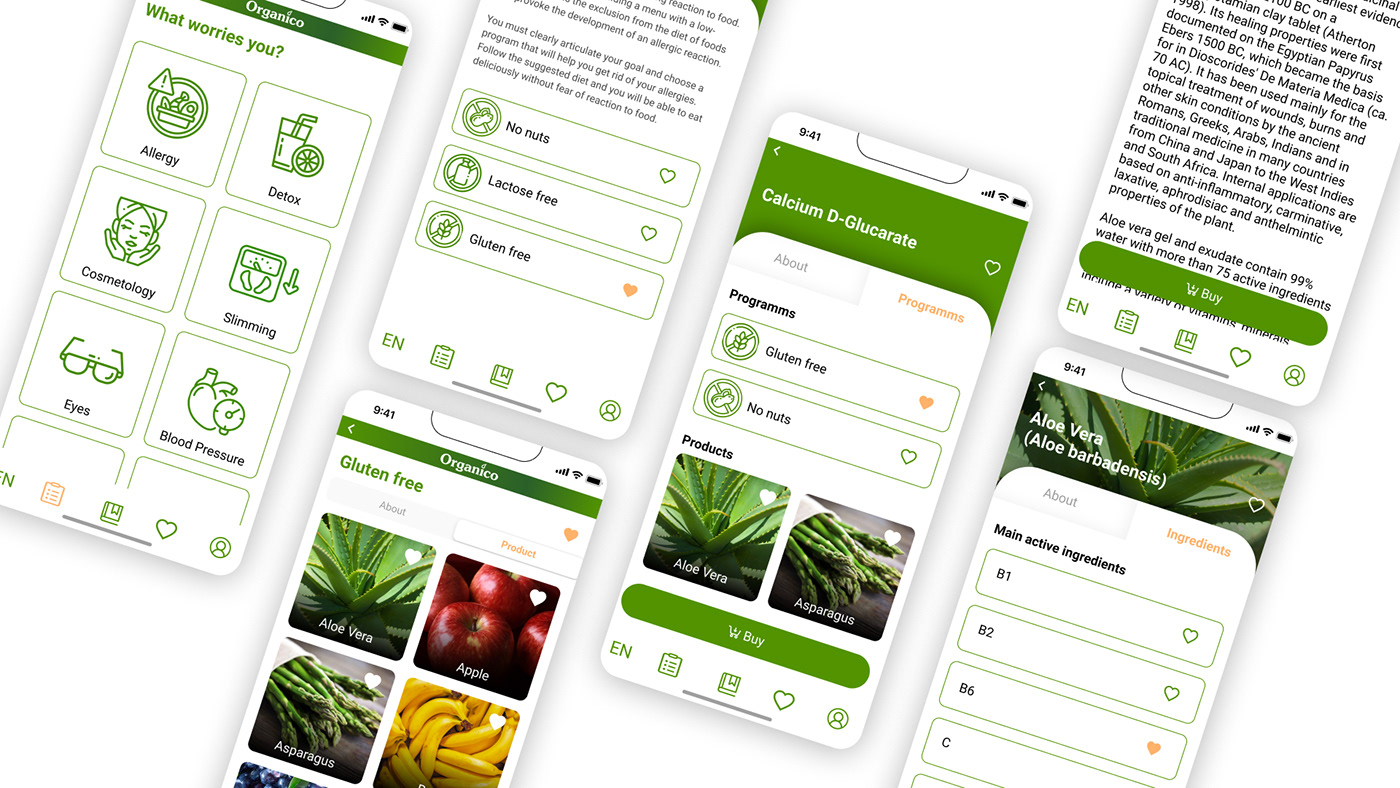 app design Food  Health ios plants ux/ui здоровье питание продукты травы