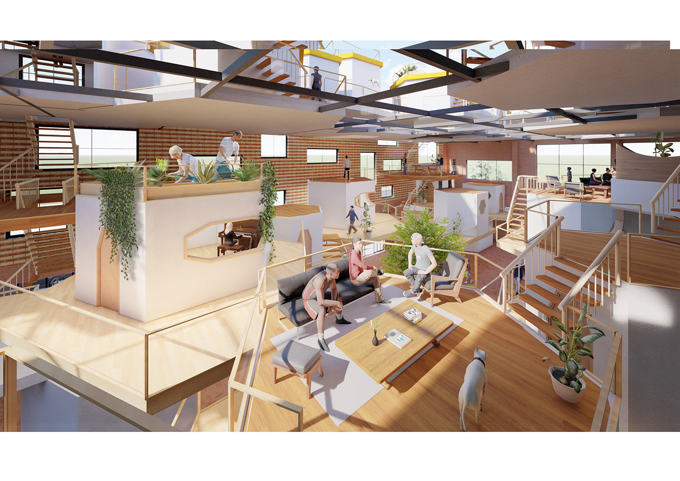 architecture Cohousing design house Interior interiordesign rendering