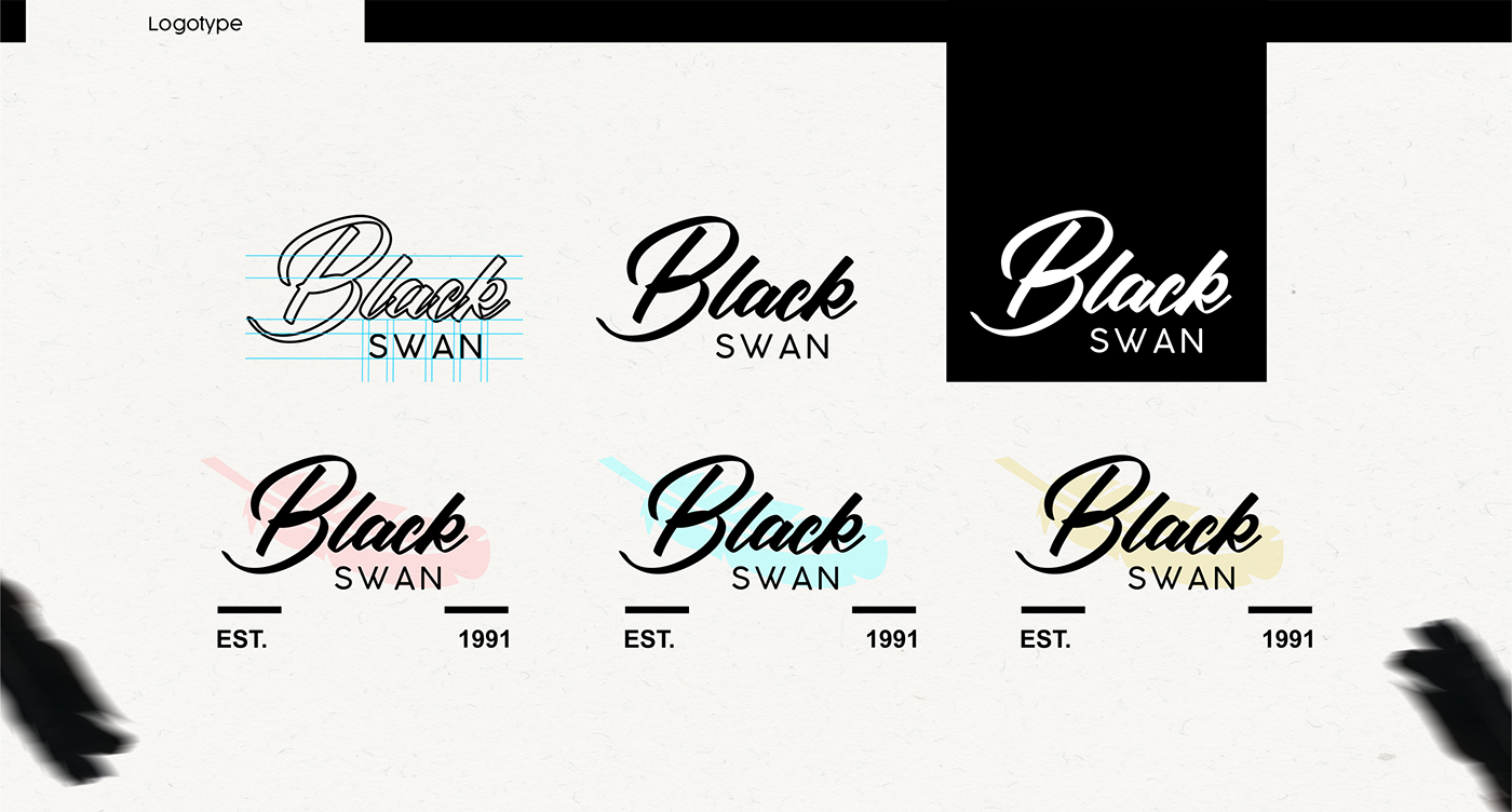 logo design Label winelabel wine bottle black swan ILLUSTRATION  lineart