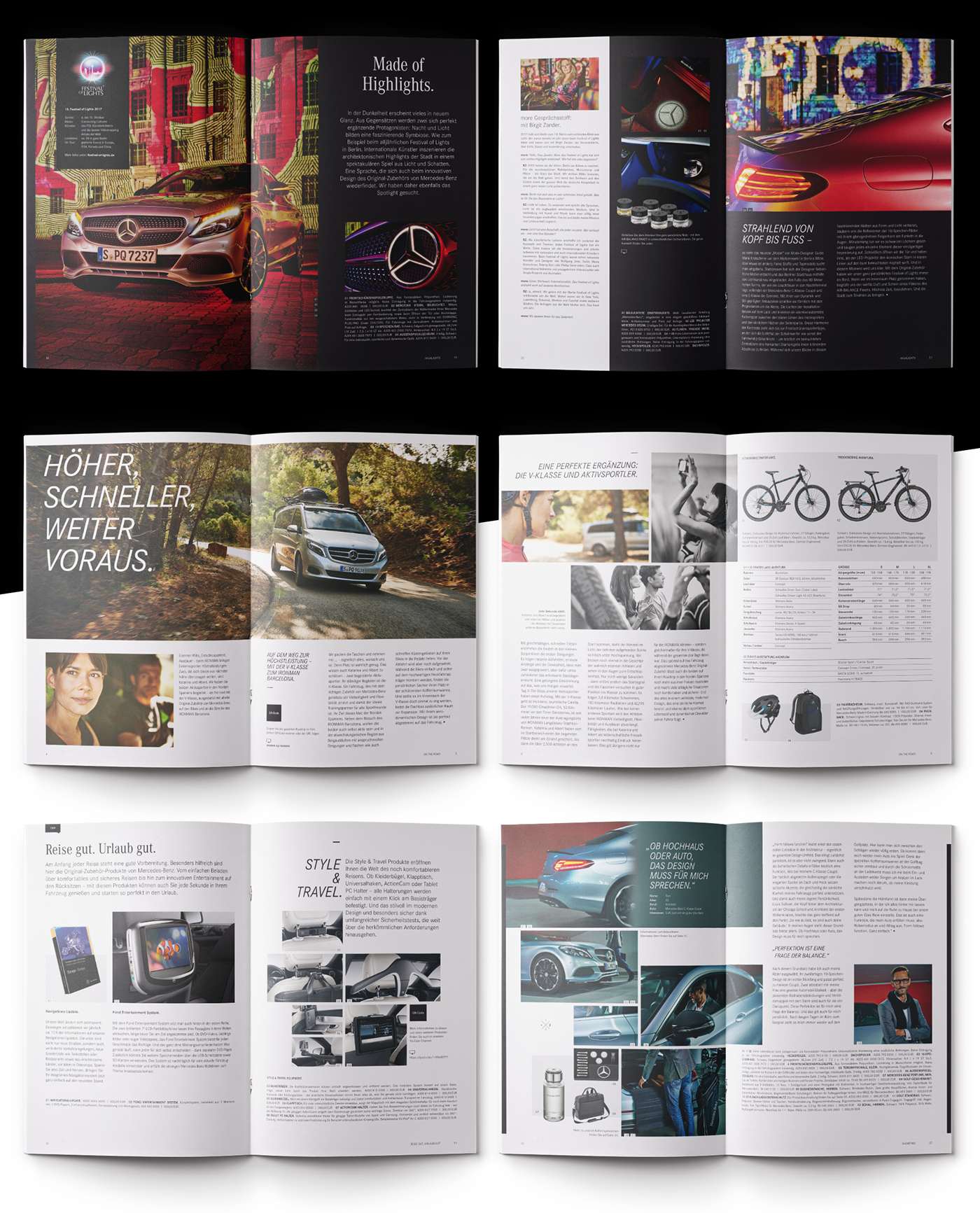 print magalog mercedes-benz automotive   lifestyle Cars Advertising  Film   editorial writing 