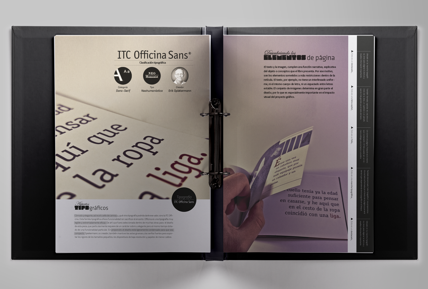 font type portafolio book print Klavika utopia infography Project Booklet