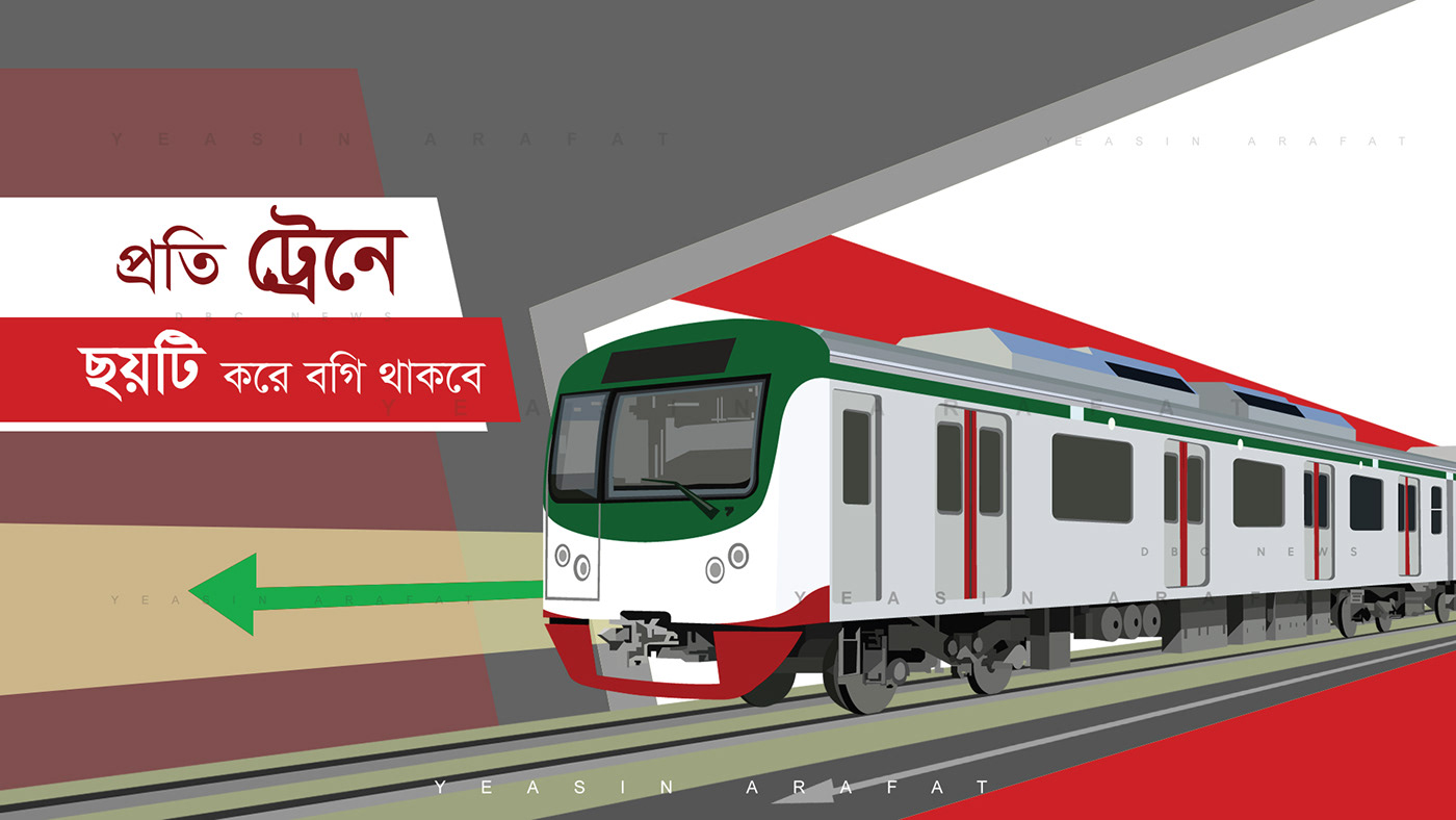 2D Animation Bangladesh metro rail dbc news dhaka metro rail metro rail news promo yeasin arafat