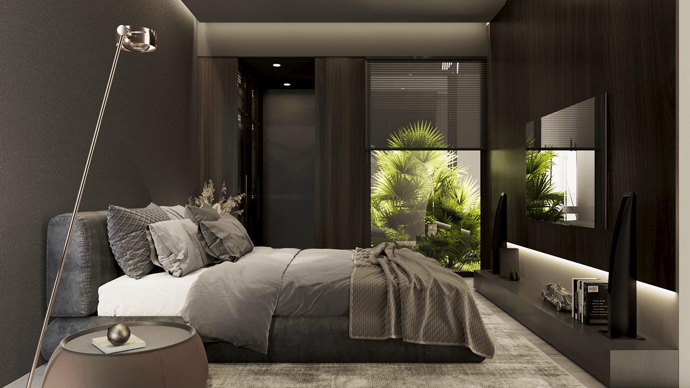 interior design  architecture Render visualization 3ds max corona modern design bedroom