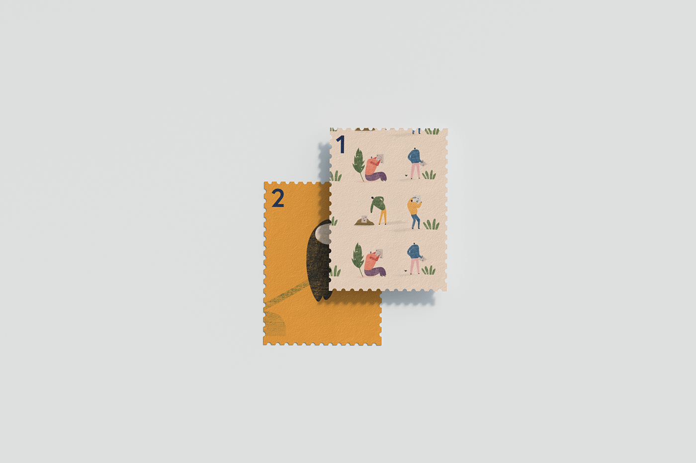 custom font rough typeface minimal ed dorado botanical stamps Travel posters