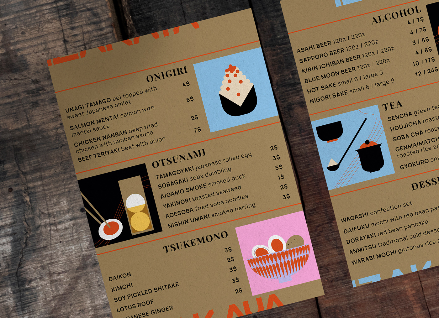 branding  Izakaya japanese ILLUSTRATION  japan Sushi Food  restaurant design menu