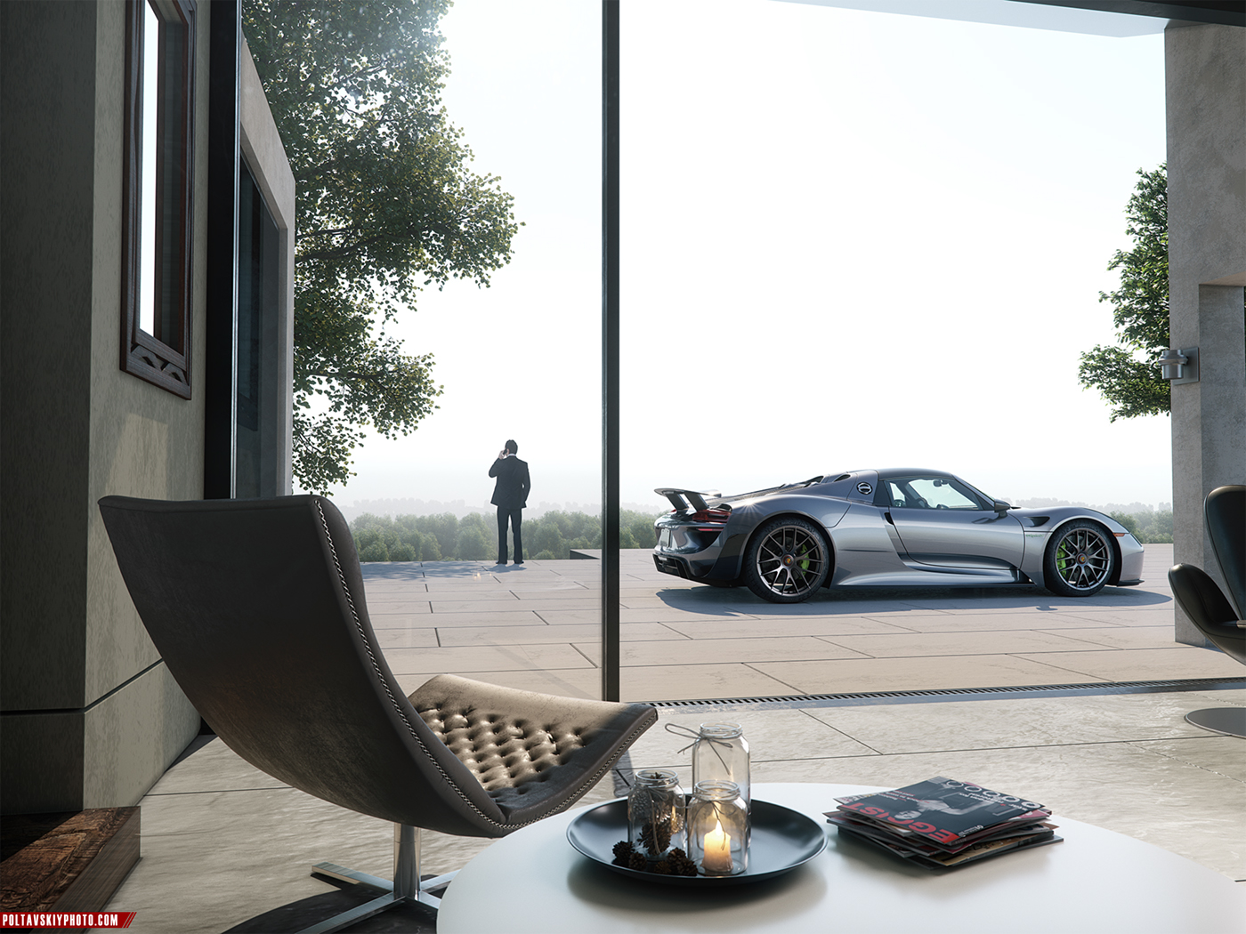 architecture design Porsche car CGI exotic Render Interior luxury lifestyle