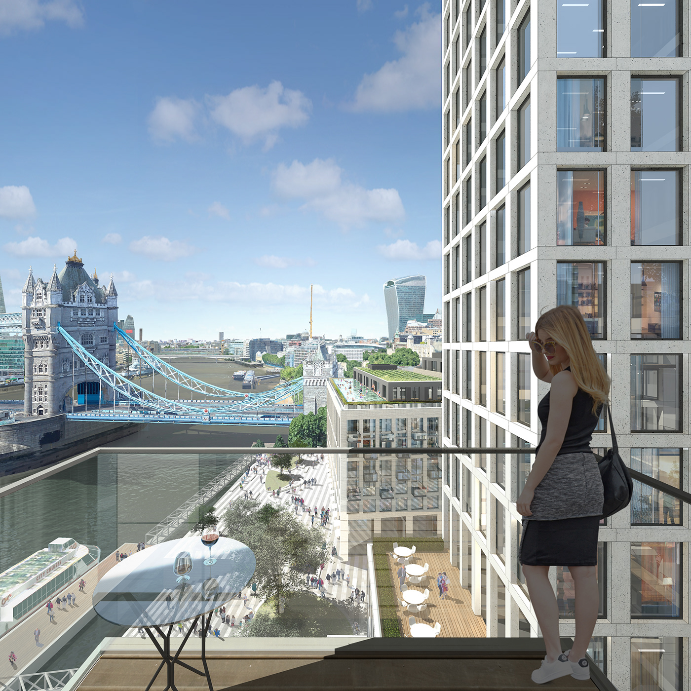 London Tower Bridge Hotel project redevelopment study concept design Contemporary architecture imagination Historical Context