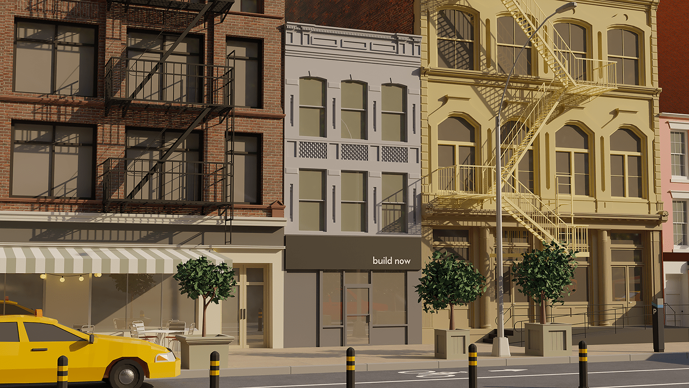 3d modeling blender New York new york city Street Urban architecture Render 3D Manhattan