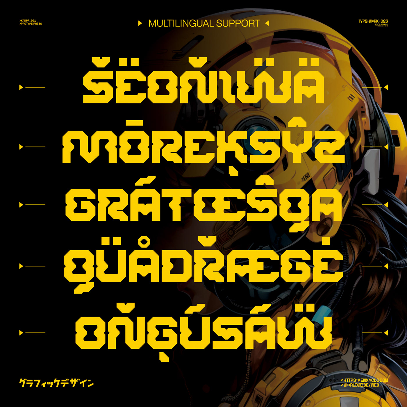 Free font Cyberpunk futuristic robot mecha Scifi Typeface font techno Logotype