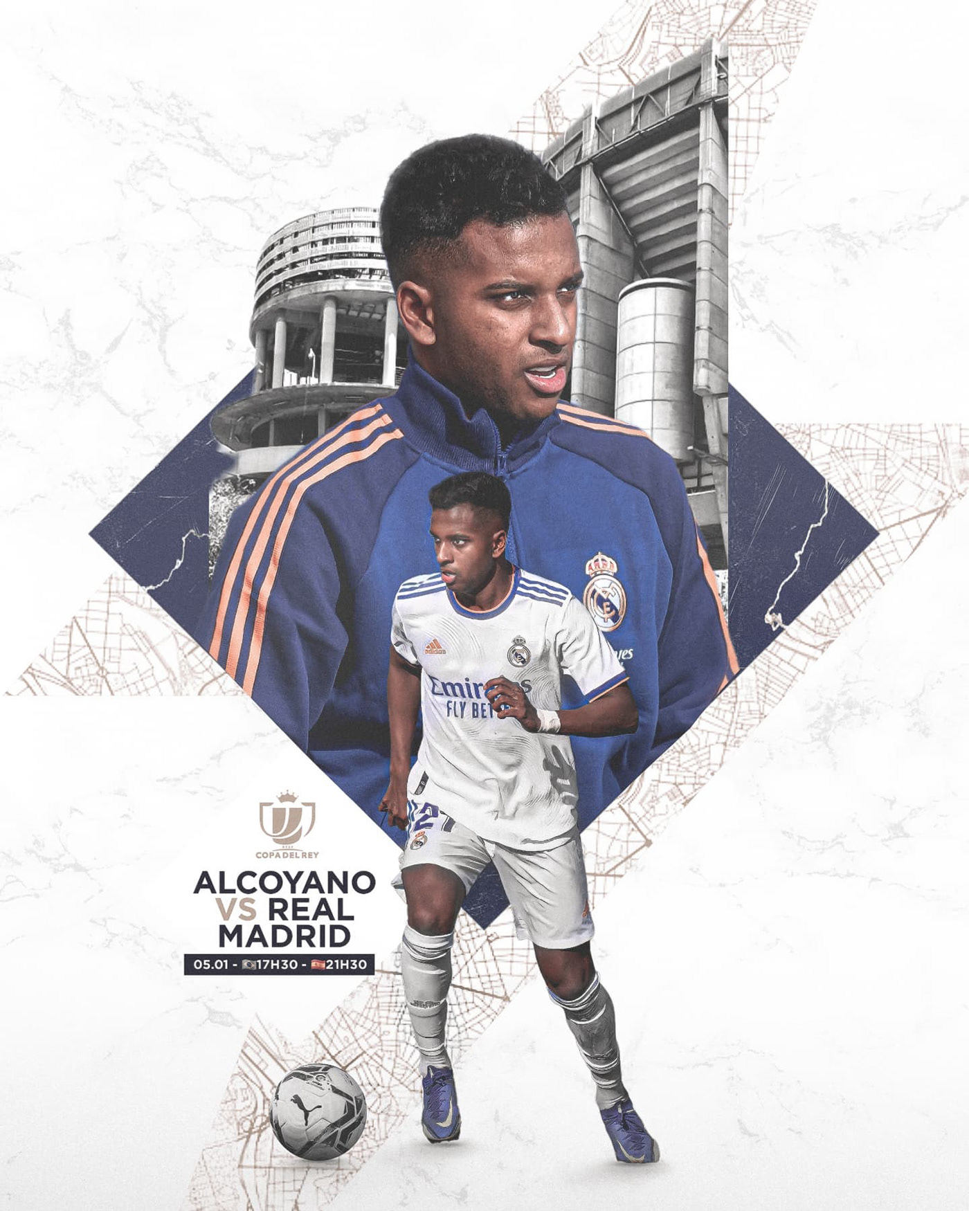 design football graphic graphic design  matchday Real Madrid rodrygo soccer sports Sports Design