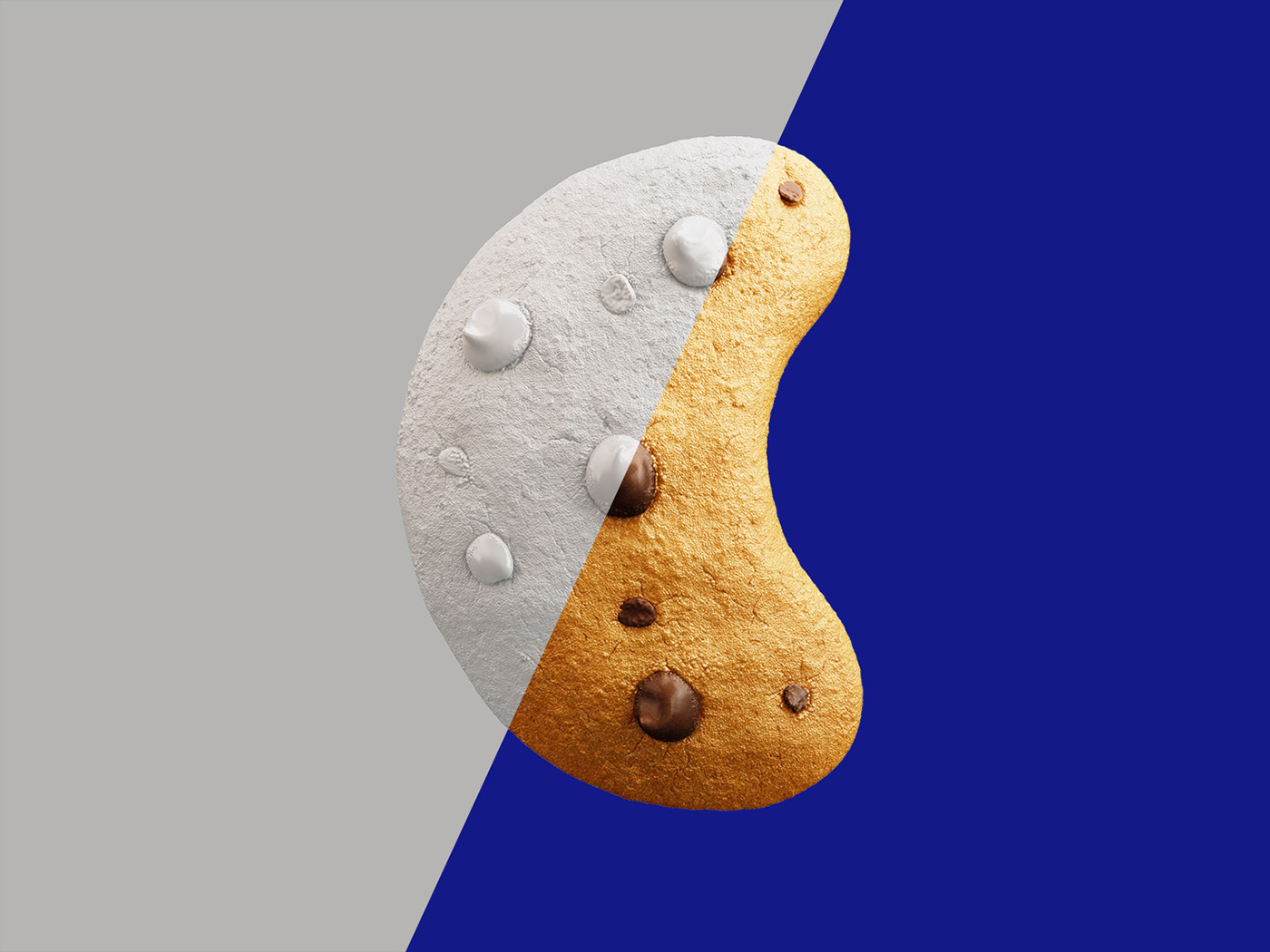 biscuit 3D illustration cgi food Consumer goods CGI Artist cookies Biscotti illustration project key visual