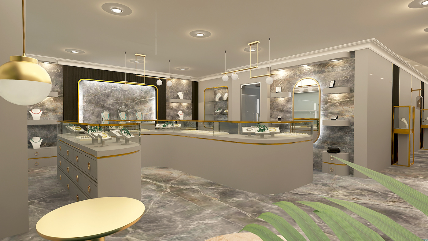 architecture interior design  modern Jewellery jewelry store shop Fashion  design showroom Showroom Interior