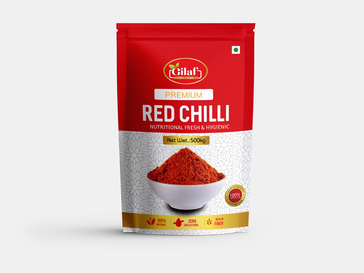 Red Chilli Pouch Design  Pouch Packaging branding  mockups Packaging product design  brand identity Chili Powder Pouch Design red chilli powder