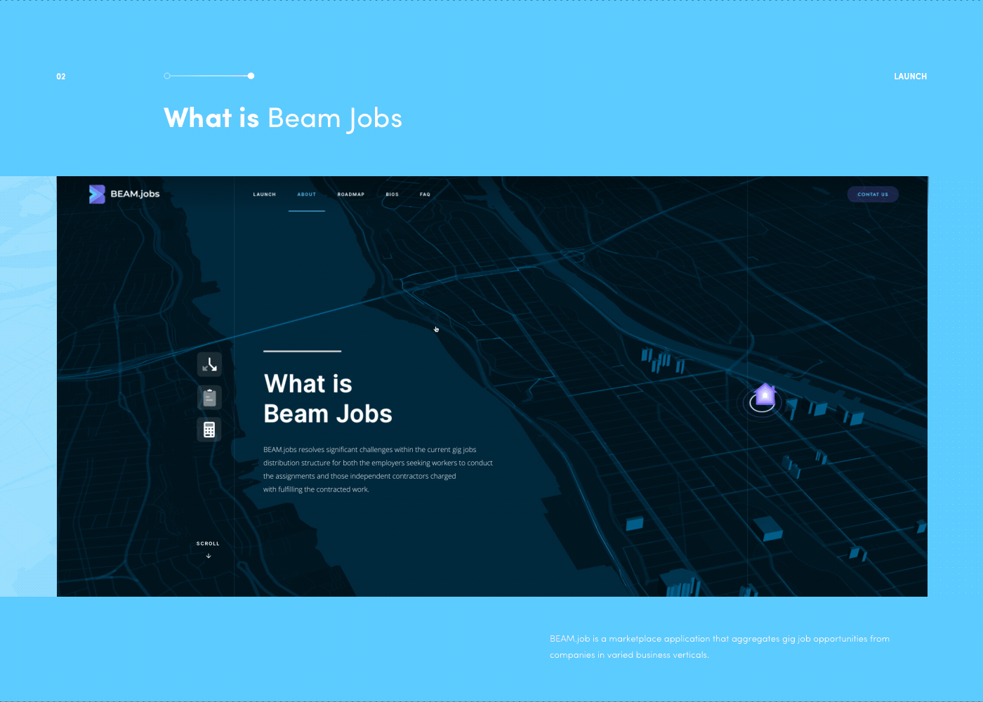 Web Design  beam jobs job website Website animations ILLUSTRATION  UI ux user interface user experience