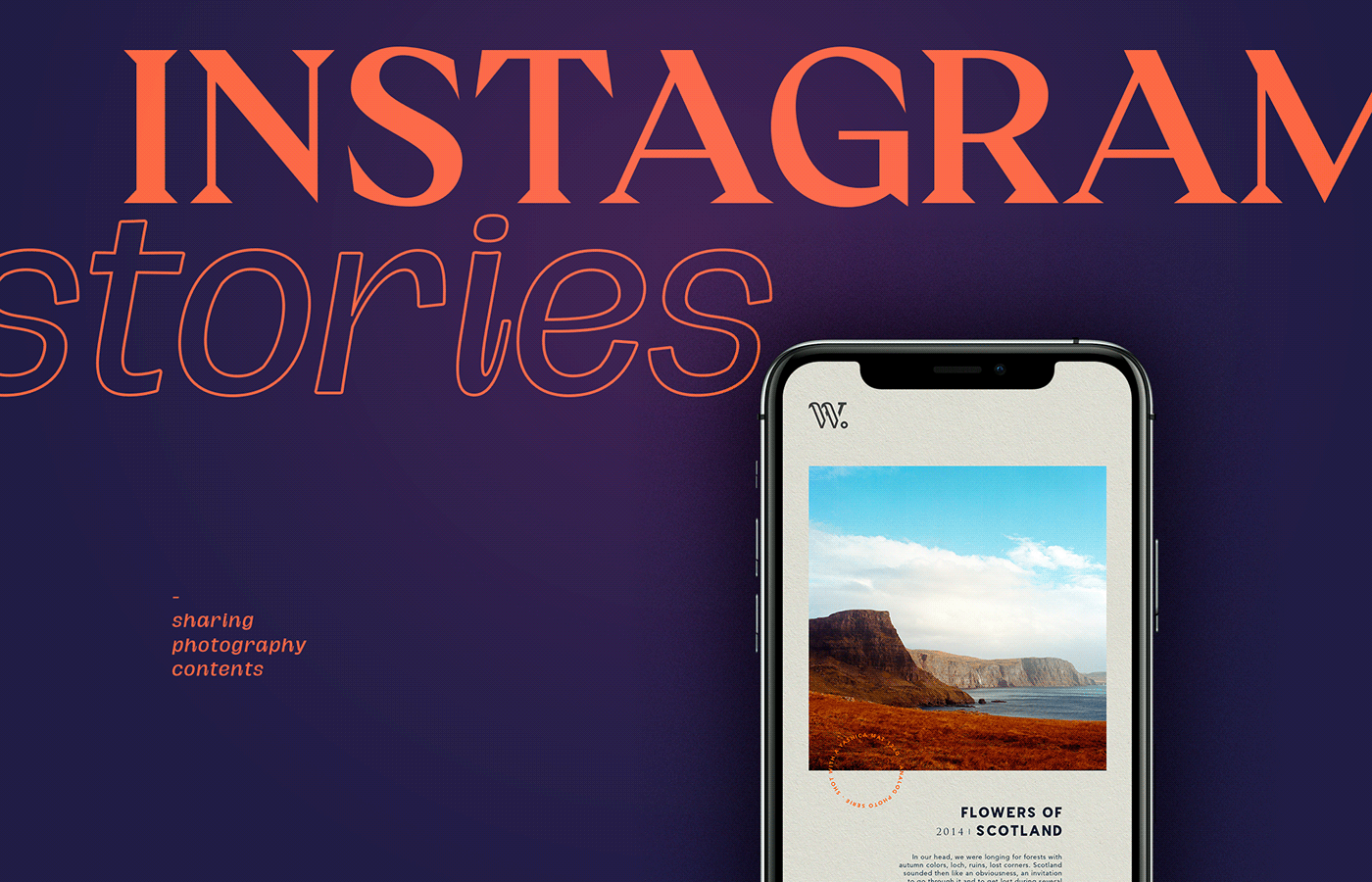 art direction  Canada instagram Instagram Stories Instagram template landscapes Photography  scotland social network