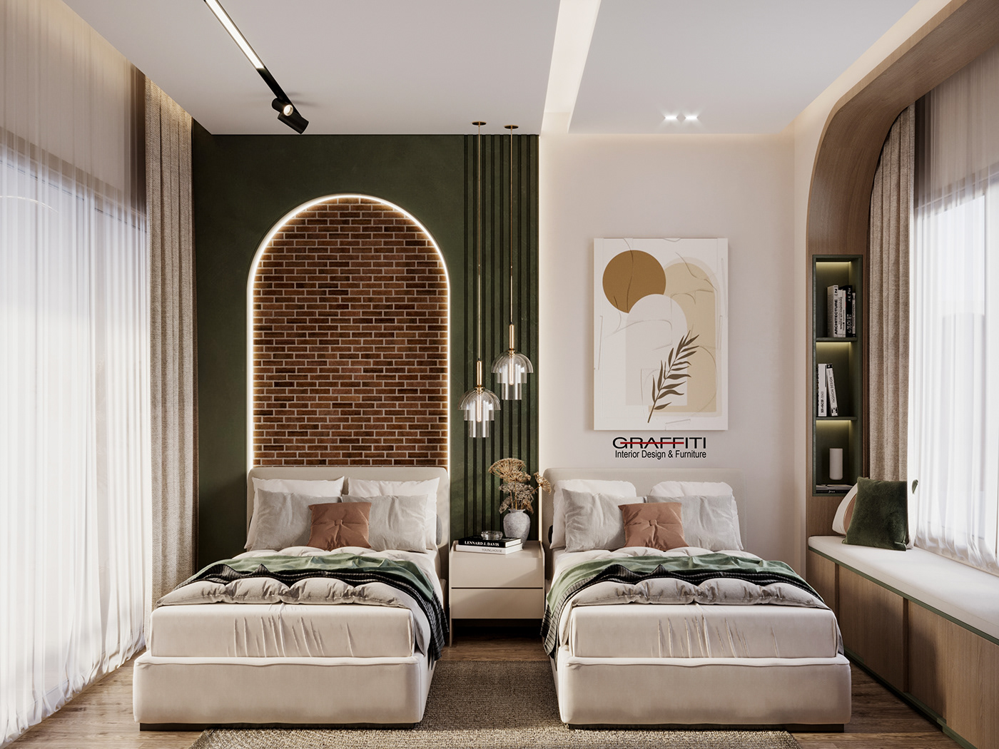 bed interior design  bedroom design modern minimal simple calmness bedroom design corona