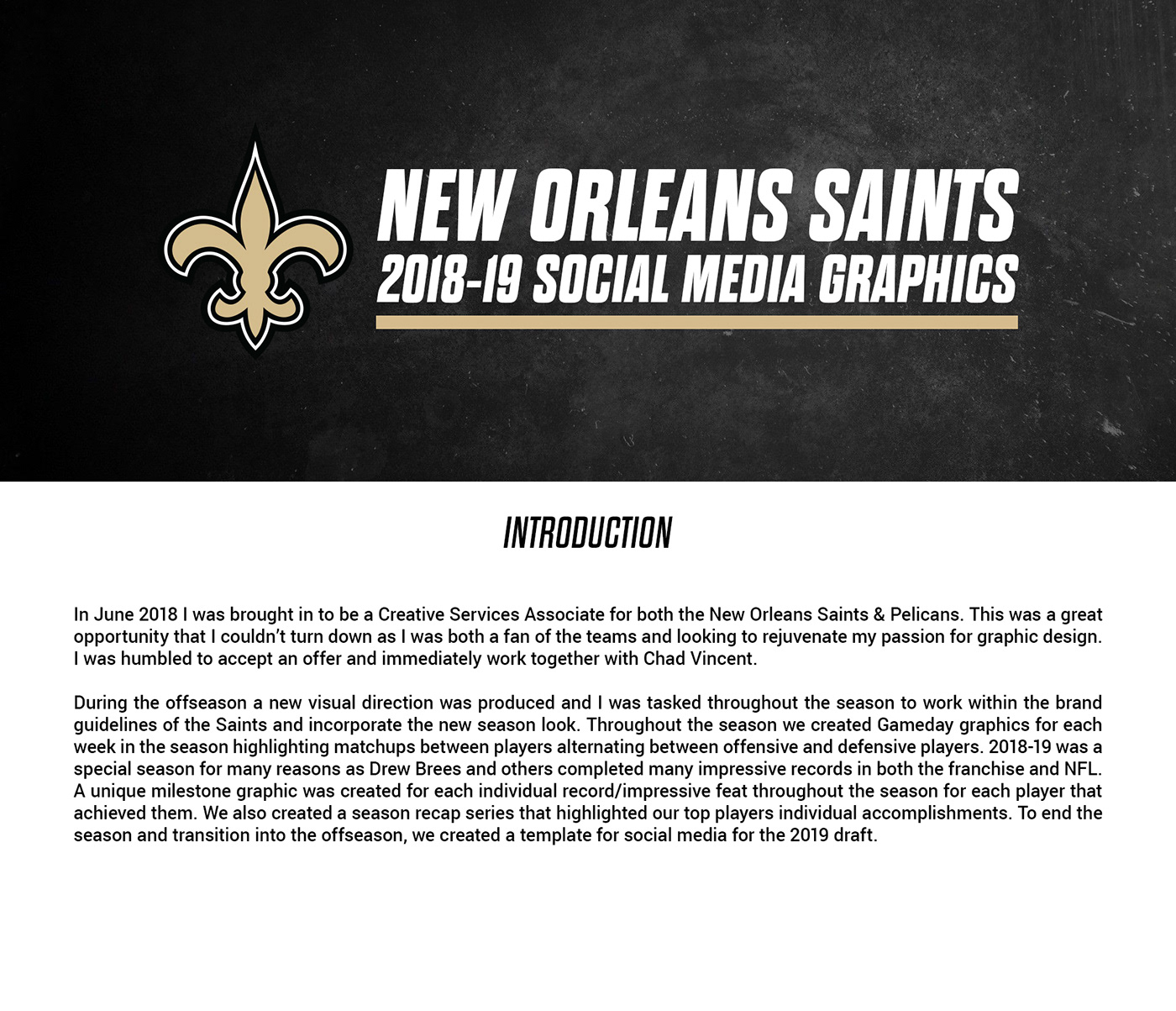 saints nfl social media Shane Banegas new orleans football SMSports graphic design 
