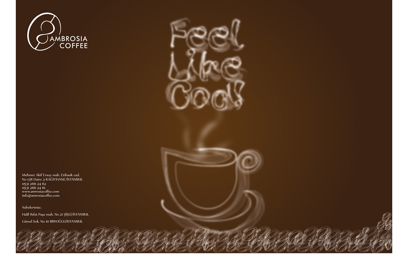 kurumsal kimlik logo kahve bilboard grafik dizayn yaratıcı menu