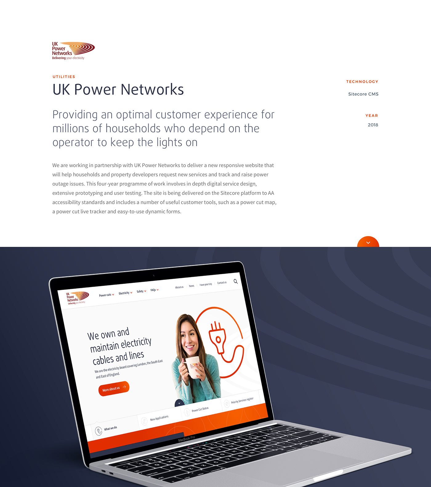 clean utilities Website electricity energy asymetric Responsive colorful colour color