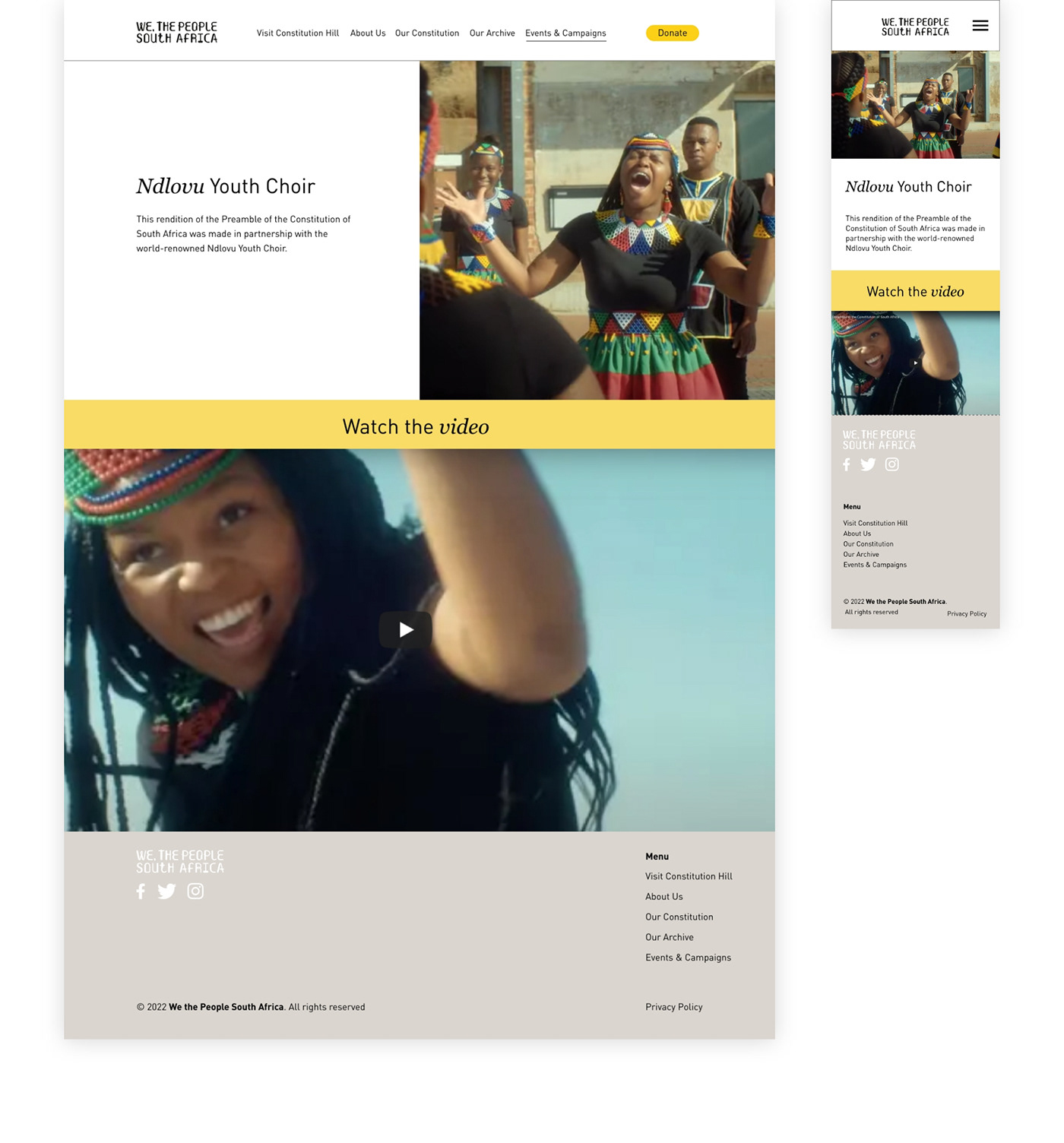 campaign community Positive social Social Justice south africa ui design UI/UX Web Design  youth